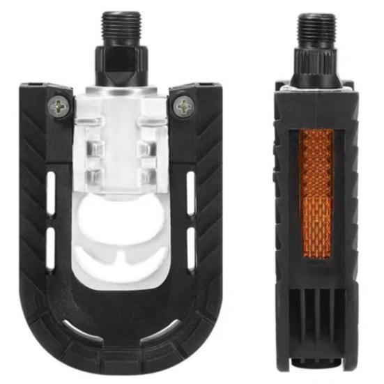 1 Pair Bike Pedals Sturdy High-power Shaft Core Non-slip Lightweight Wear-resistant Replacement Aluminum Alloy Body Cycling Riding Flat