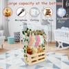 Wood Baby Shower Crate Closet Easy to Install Baby Wood Box Storage Solid Versatile Newborn Boy Girl Welcome Basket for Present