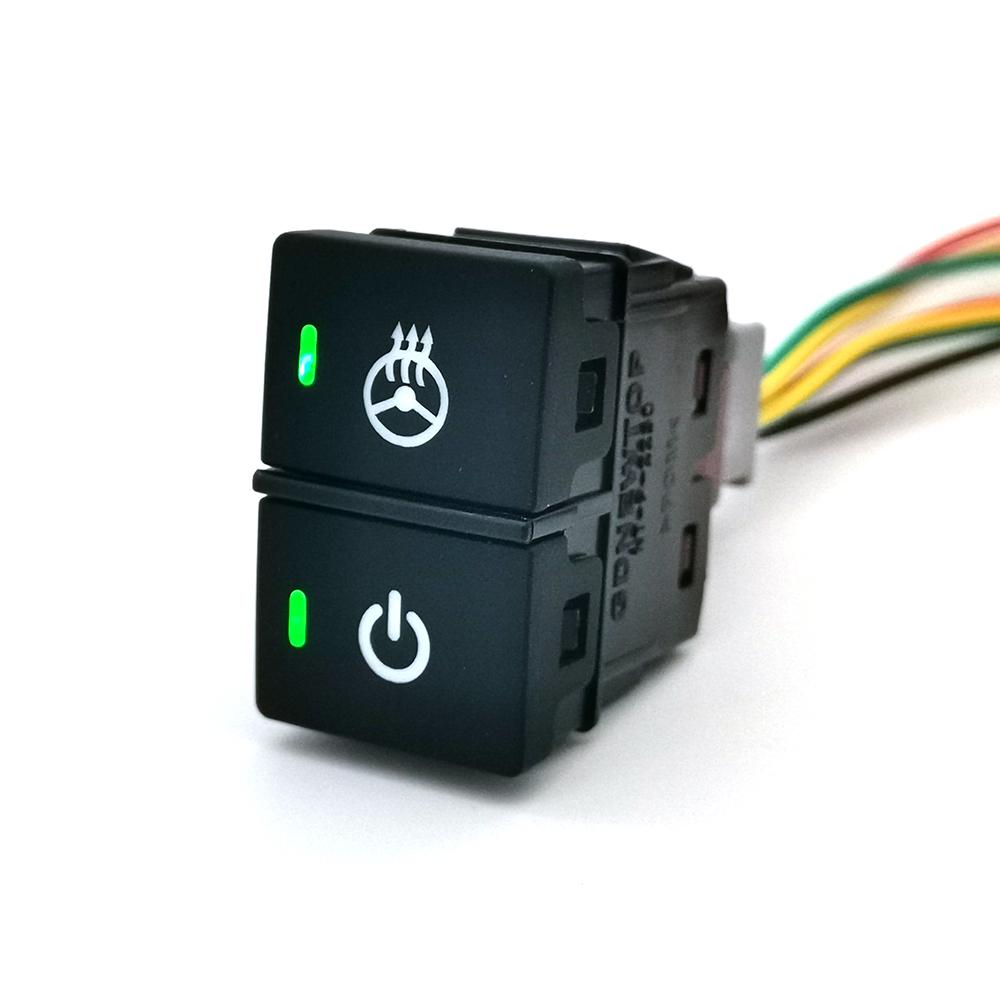 1 PC Car Power LED Light Front Rear Fog Lamps Music Mirror Heating Dual Control On Off Switch Button with Wire for Honda Switches4