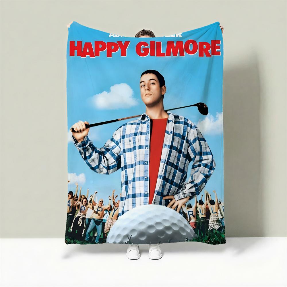 Movie H-Happy Gilmore Throw Lightweight 240g Flannel Blanket Soft Skin-friendly for Summer Cooling 75X95CM