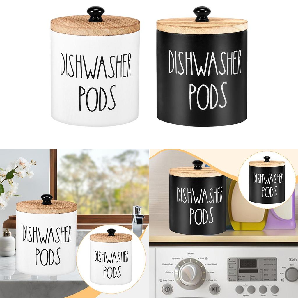 Laundry Pods Container Storage Container Portable Kitchen Decor Dustproof Sturdy Accessories Holder for Countertop Household