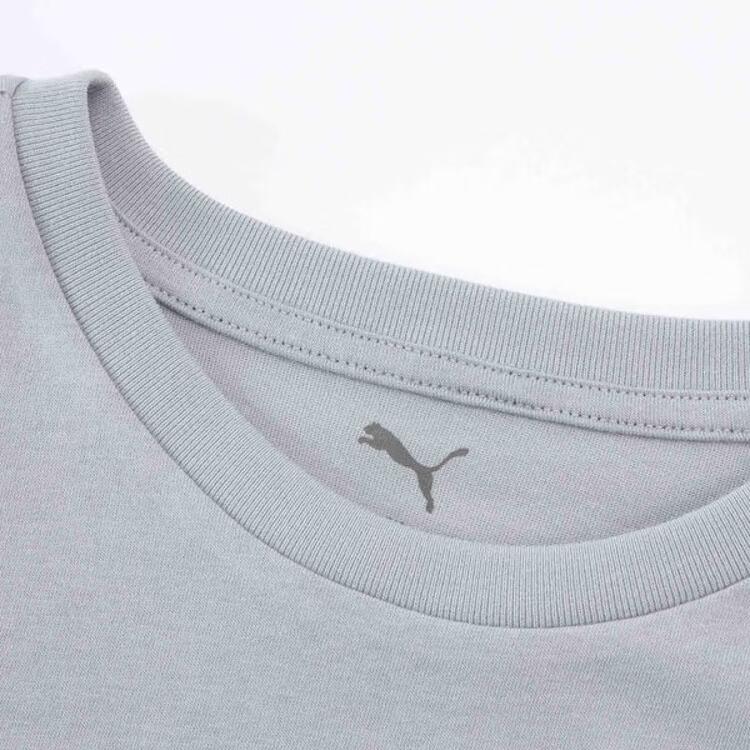 New PUMA Elevatedgraphic Drop Shoulder Sleeve T Shirt Women's Light Gray 633789-20