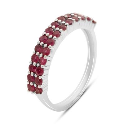 Silver Ring with a Natural Ruby, Item Weight 2.35 G (2205135)