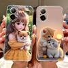 For Realme C67 4G 5G / Realme 12 Lite 4G Case RMX3782 RMX3890 Clear Soft TPU Cover Colorful Flower Cute Cartoon Cool Dragon Etui