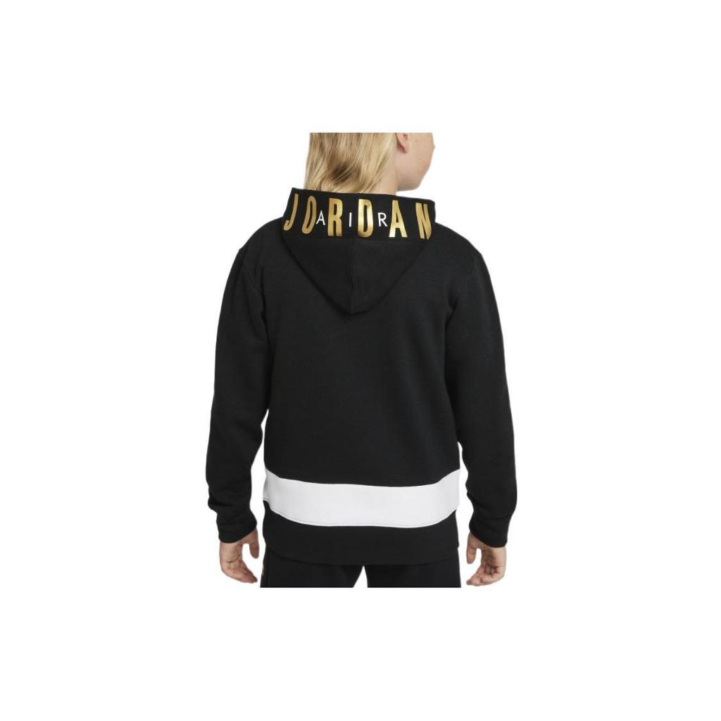 Jordan Kids Logo Hoodie Long Sleeve Pullover Sweatshirt Kids Tops Black DQ3717-010