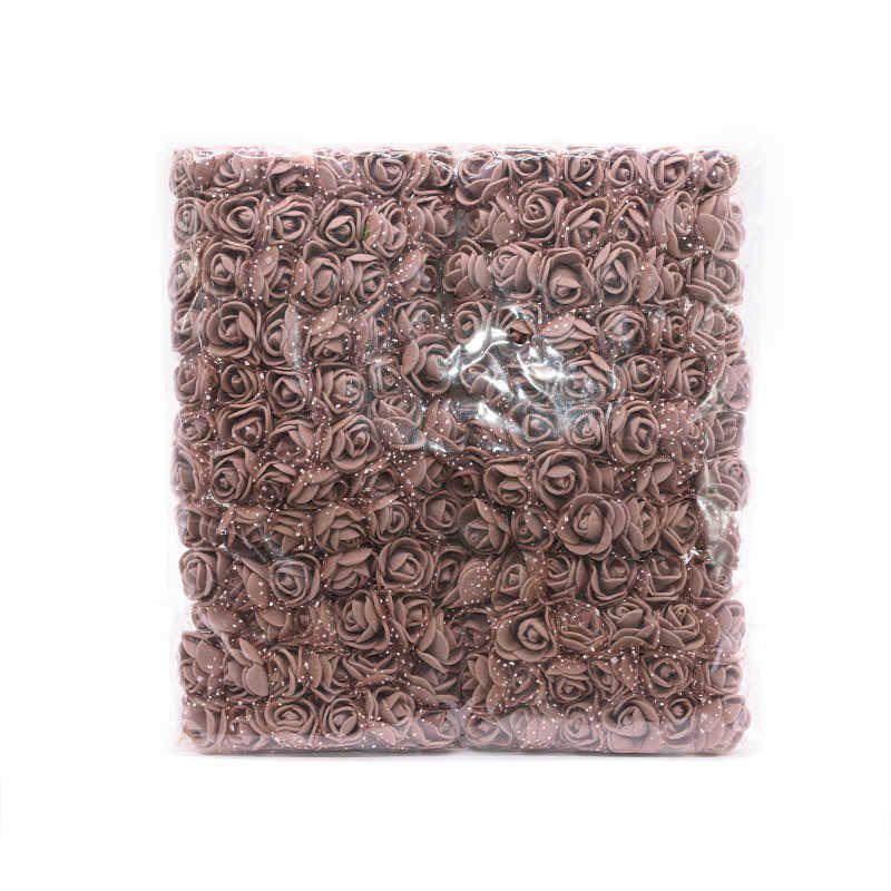 2.5cm High Simulation PE Foam Rose Flower for DIY Wedding Garland and Candy Box, 144pcs