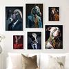 Mode Business Anzug Tiere Eule Affe Elefant Porträt Leinwand Malerei Poster Druck Wand Kunst Für Wohnzimmer Wohnkultur