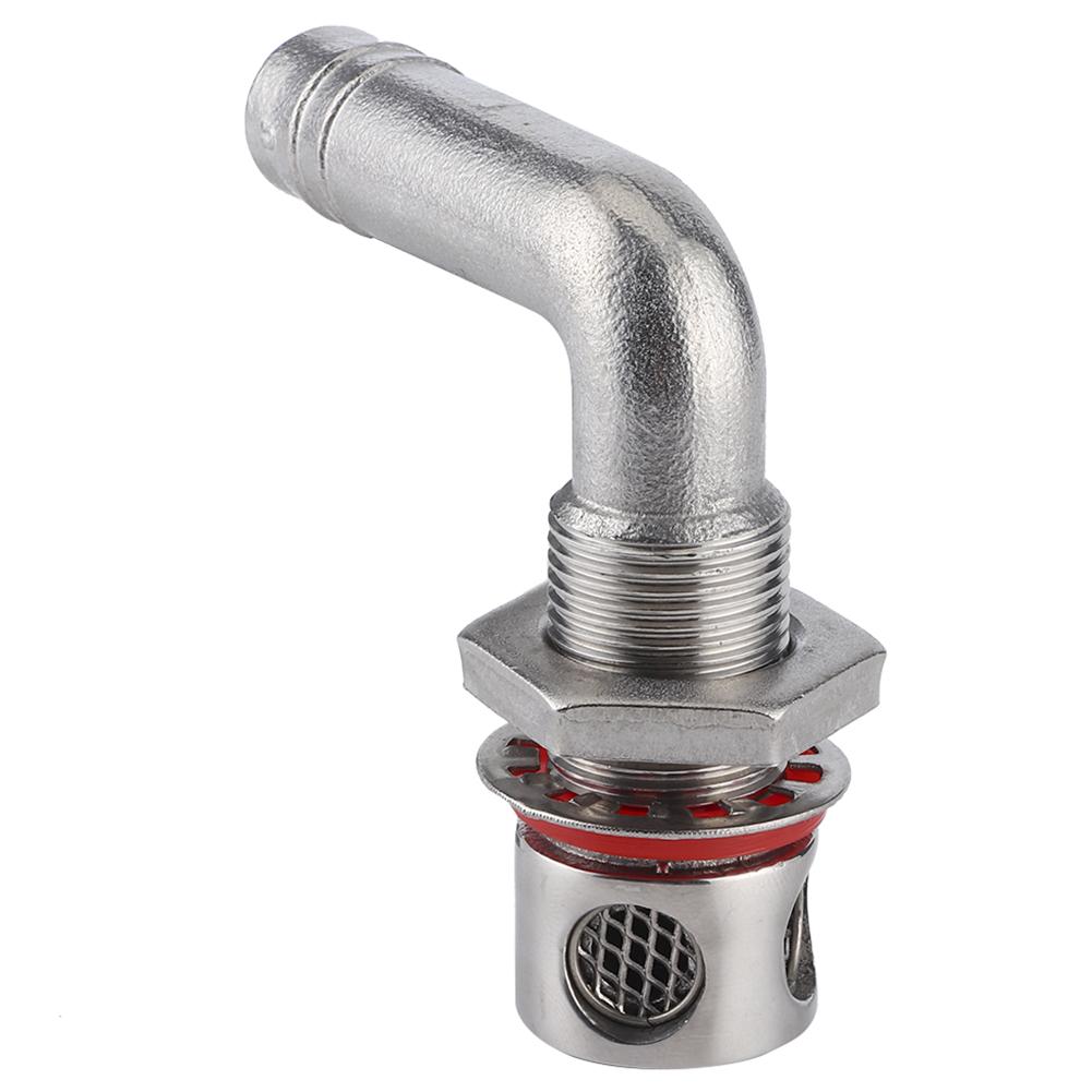 Universal Boat Fuel Gas Tank Vent Stainless Steel Hardware with Gasket Flush Mount for 5 8in HoseCurved