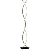 Lampadaire Salon, Lampe de Salon 3 Niveaux de Luminosité Réglables Double Spirale avec Interrupteur au Pied, Noir