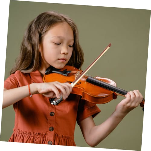 NUOBESTY 1/16 Scale Violin Bow with Wooden Round Stick and Natural Horsehair, Well-Balanced, Student Practice Replacement, 44 x 3 x 1.3 cm, Assorted C