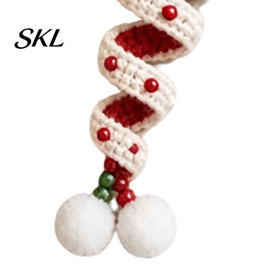 Parent Child Interaction Activities DIY Crochet Gnome Ornament Kit, Christmas Theme Soft Knitted Craft Handmade Souvenir Making Kit Set, Hanging