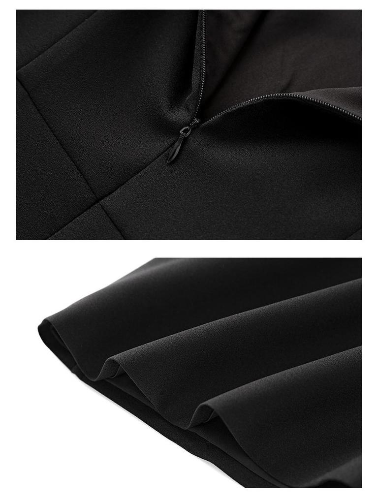 Nanyou French-Style Diamond Waist Slimming Luxury Dress