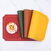 Square light luxury leather placemat waterproof and oil-proof west dining table thermal insulation mat home hotel high temperature resistant coaster