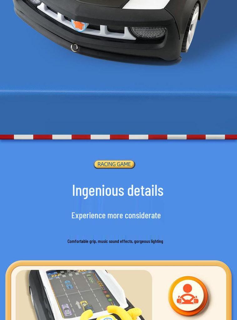 Children's Educational Cross-Country Racing Steering Wheel Toy: Simulation Driving and Concentration Game