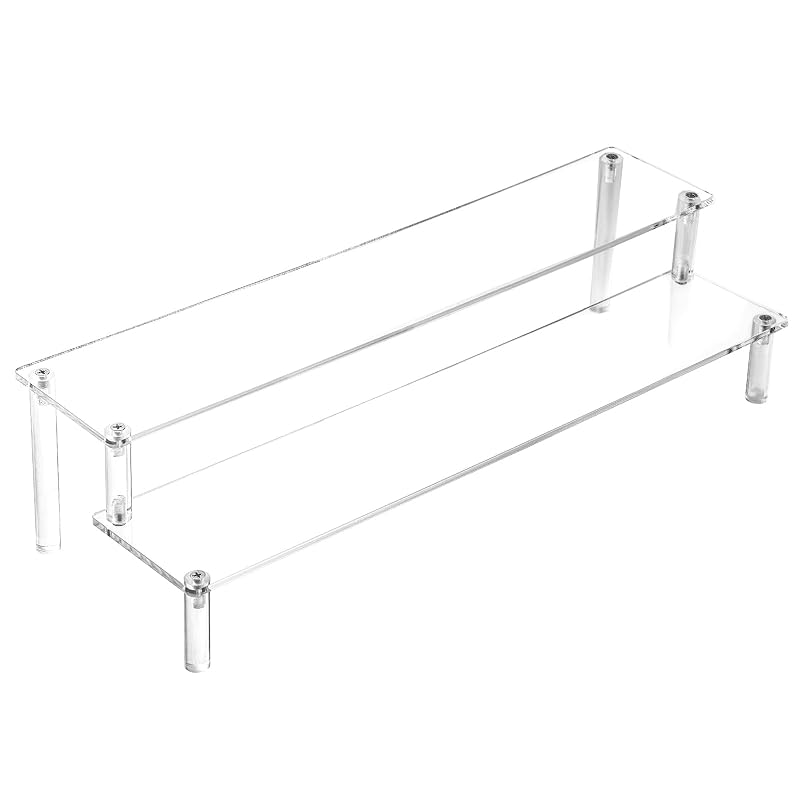 

figure acrylic clear display collection case shelf stand stand (Clear 2 tiers 40cm)