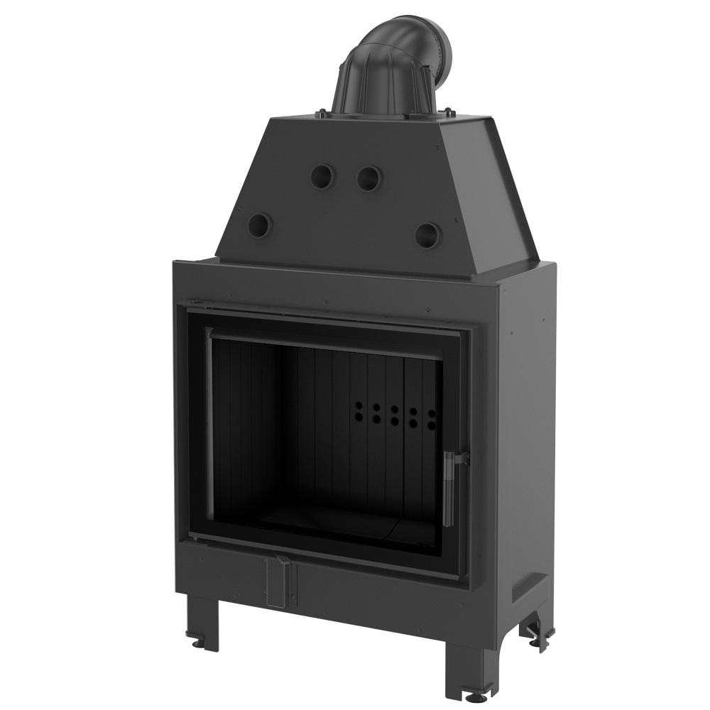 Steel fireplace KRATKI MBA 17 kW Ø 200 black thermotec