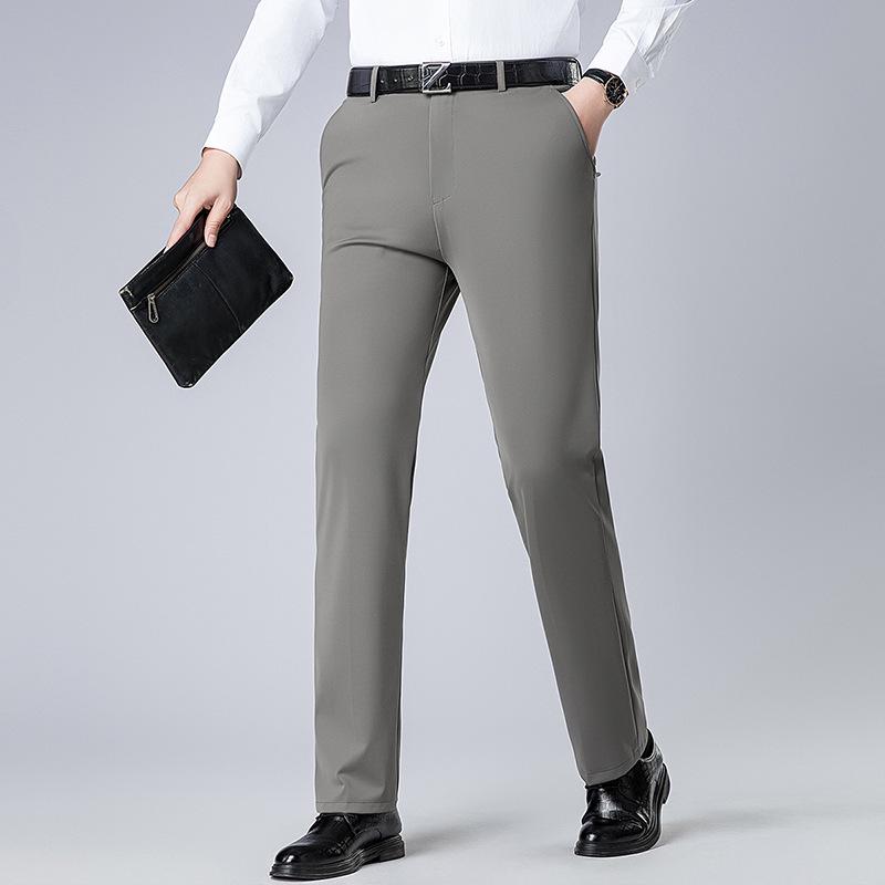 2026 Spring/Summer Men's Tencel Ice-Cool Casual Pants - Straight-Leg, Versatile Comfort for Middle-Aged Men