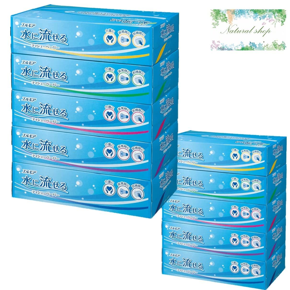 

Бумага для салфеток Elmore Flushable, 360 листов x 10 коробок. Коробка салфеток. Оптовая покупка с бонусом. (180 комплектов)