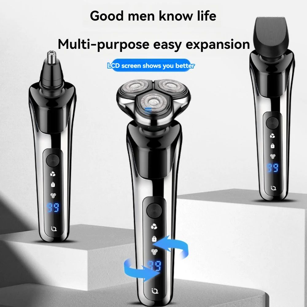 Electric Razor Usb Charger And Plug-In 3-In-1 Men'S Razor Set Electric Razor Usb Charger And Plug-In 3-In-1 Men'S Razor Set