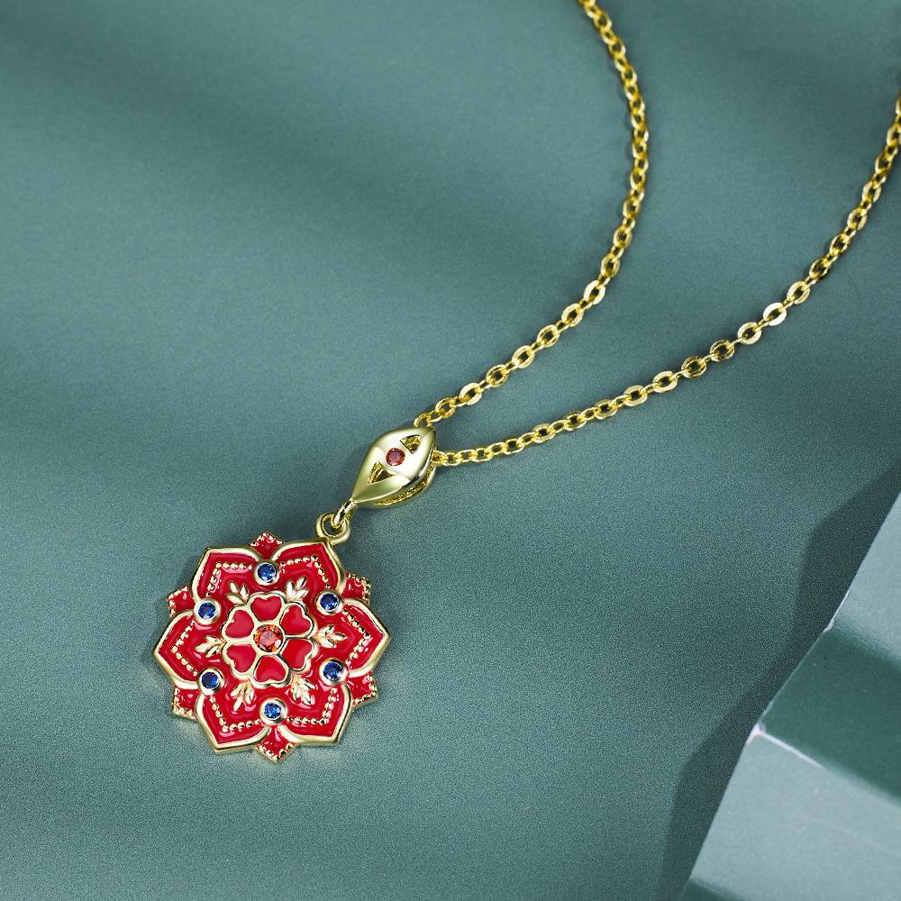 S925 Sterling Silver Necklace Jewelry Women s Caoi Original Niche New Chinese Necklace 925 silver