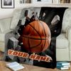 1PC Custom Name Through Basketball Dreams" Flannel Blanket Versatile,all-season Throw Suitable for the Living Room,bedroom,camping,travel,and Gift