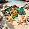 Custom Name Personalized Plants VS Zombies Print Beach Towel, for Trip Camping Beach Party Home Decor, Birthday Gift for Family & Friends