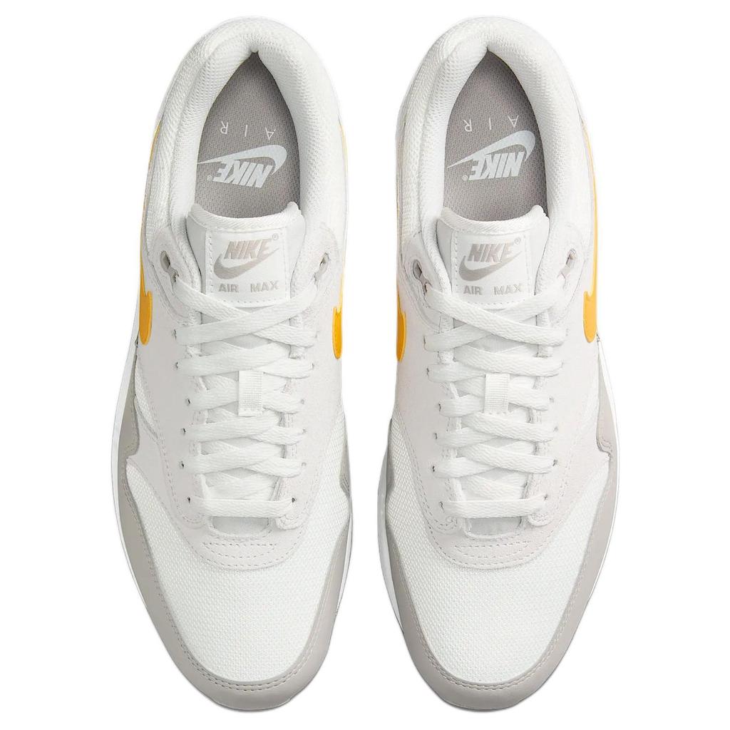 Nike Air Max 1 Essential Bianco Summit Oro University Scarpe da Ginnastica da Uomo Grigio Vasto-Verde FZ5808-105