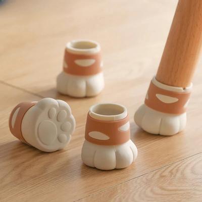 Cute Cat Claw Silicone Table Foot Mat Stool Leg Protection Cover Silent Anti Slip Wear Resistant Chair Foot Cover Home Decor