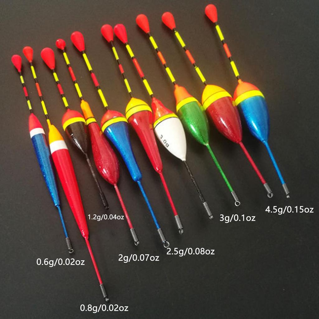 10Pcs/set Foams Fishing Float Easy To Use Premium Material Long Duration Buoy for Freshwater Saltwater Fishing