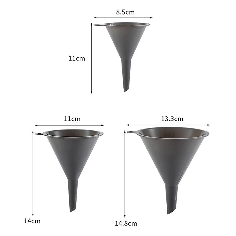 

3Pcs/Set Plastic Funnel For Household Kitchen Tools Triangular Separation Funnel Set For Filtering Alcohol Leakage-Homeclub