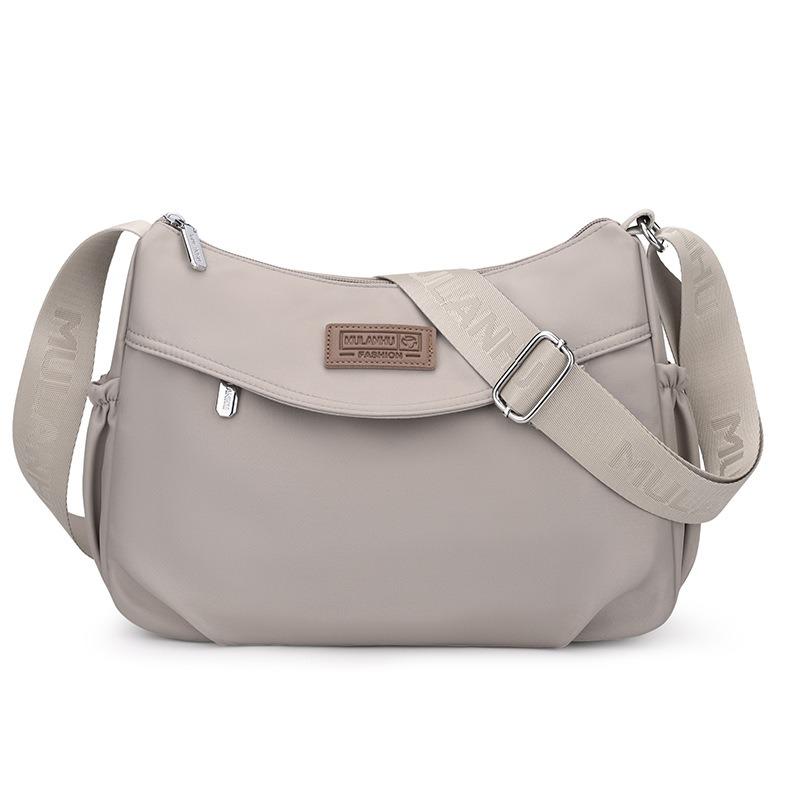 Casual Waterproof Nylon Bag Jiemulan Arc New Shoulder Bag Trendy Women's Messenger Bag Light Shopping Commute