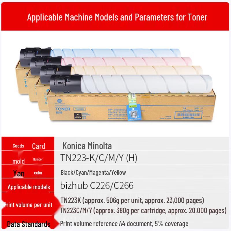 Konica Minolta TN223K Black High Capacity Toner Cartridge