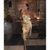 Women's Ins Print Irregular Spaghetti-Strap Dress