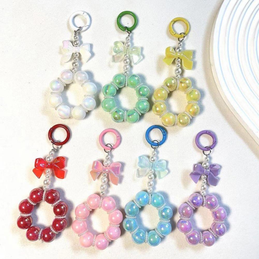 

Pearl String Phone Pendant Keychain Bow Knot Mobile Phone Lanyard Phone Case