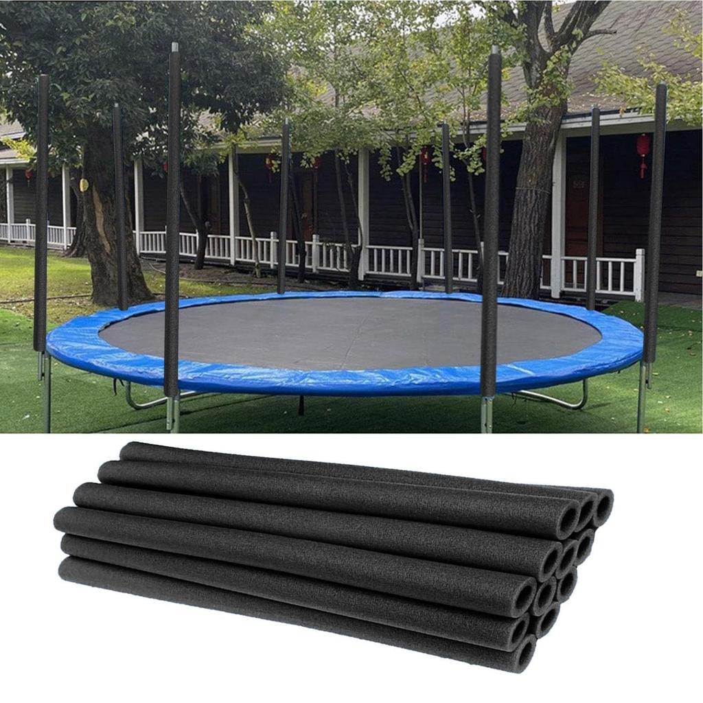 12 Stück Trampolinstangen Abdeckung Polsterung Schaumstoffrohr 40CM Schaumstoffrohr Schwammhülle Schutz-Trampolinstangen-Hüllen Blau
