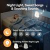 Portable Baby Stroller Rocker Sleep Soothing Device with Night Light Bluetooth Speaker White Noise Vibration Adjustment Function