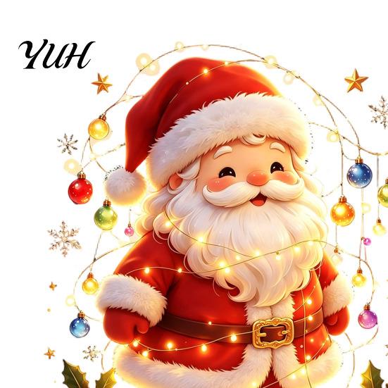 Santa Claus Wall Decals Snowman Christmas Static Window Clings, Reusable Stickers, Removable Stickers Colorful Holiday Home Shop Decorations