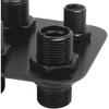 Air Conditioning Bulkhead, 4 Port Air Conditioning Heater Hose Firewall Bulkhead, Fit for Hot Rod Vehicles, for Performance Vehicles (Black)