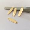 Custom Engraved Logo Available Gold Filled Oval Bar Connector Pendant for Permanent Bracelet Necklace Jewelry Making