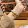 New Chinese Style Huang Caishen Jasper Medium Cyan Bracelet Exquisite Entanglement Small Fat Blessing Fortune Bracelet Popular Jewelry
