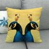 Beautiful Peacock Animal Head Face Digital Printing Short Plush Pillow Covers For Car Sofa Office Cushion Cover Home Goods