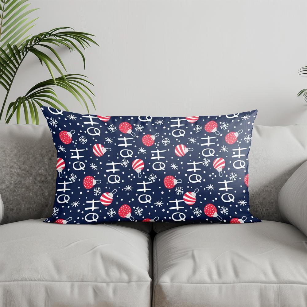 Home Decor Cute Reindeer and Pine Pillow Suitable For Sofa Bedroom Car Pillow Cover Cushion Rectangular Back Cushion