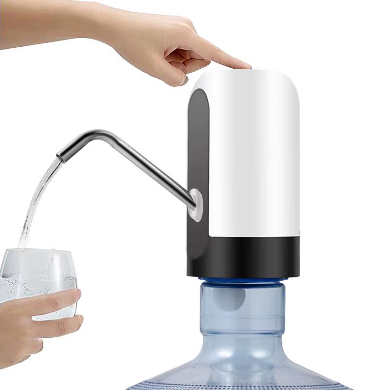 

lectric wireless water pumping filling and dispensing machine for bottled water - USB rechargeable version черный белый
