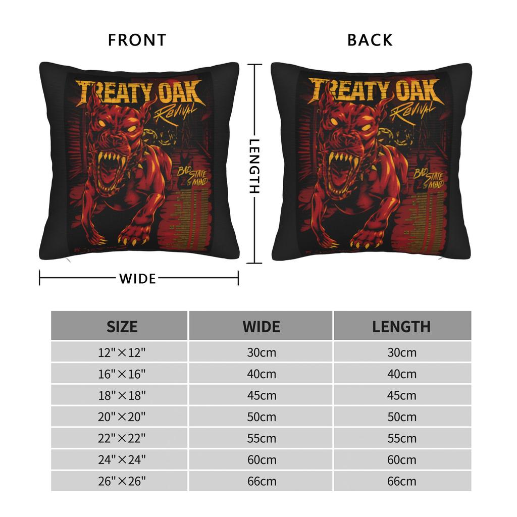 Country Music Band Treaty Oak Revival Pillow Cover Retro Trendy Pillow Case For Sofa Car Home Decor Soft Pillowcases Gift Idea
