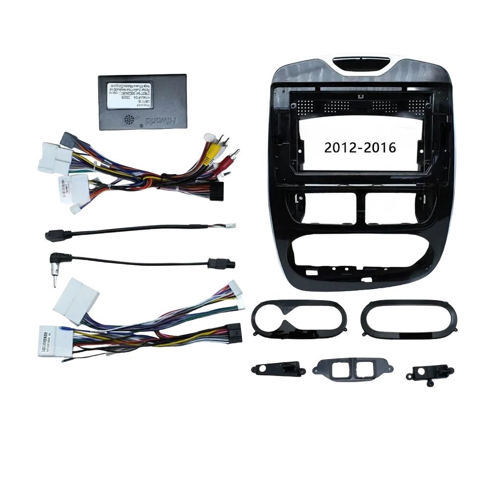 For Renault Clio BH98 KH98 2012–2019 10 Inch Car Radio Fascia Frame Kit Dashboard Panel with Wiring Harness 2DIN