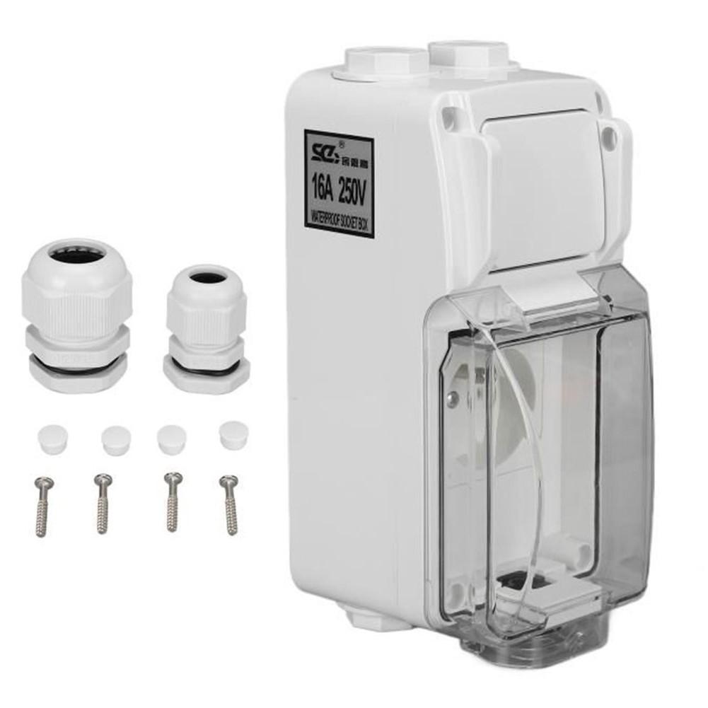 1 STÜCK IP66 Deutsch/Französisch Neue Wasserdichte Steckdose 250V 16A Kippschalter-Steckdose