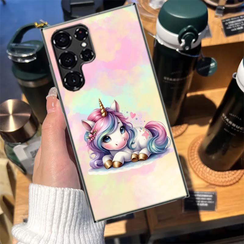 Cute Unicorn Baby Cases Phone Case for Samsung Galaxy S26 Ultra S25 Edge S24 S23 FE S21 Plus S20 S22 Cover TPU Capa Shell Shockp
