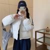Three-bar short down cotton jacket women's winter new American kendou bread suit short coffee color hooded outside