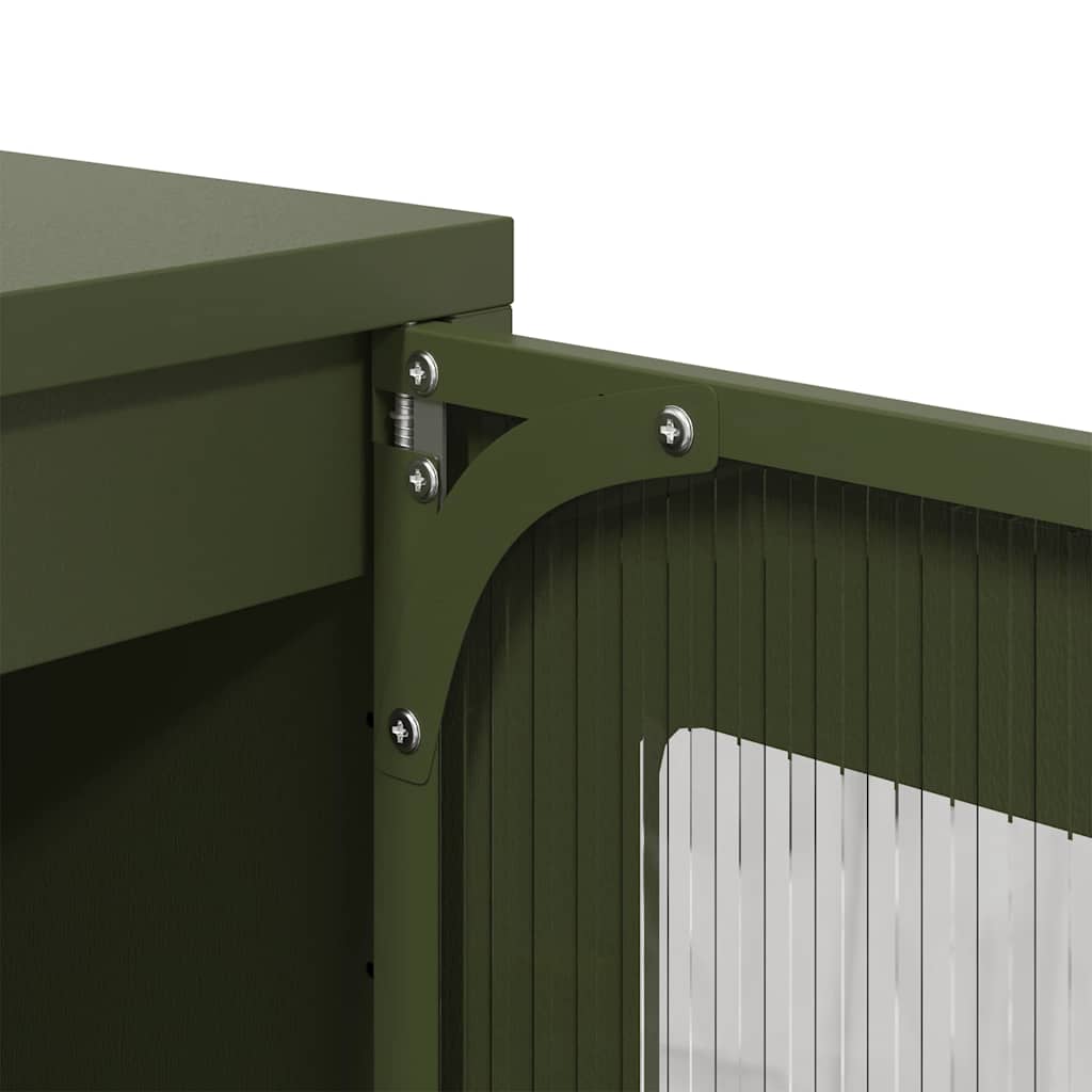 Sideboard Olive Green 36 X 39 X 107 Cm Cold Rolled Steel