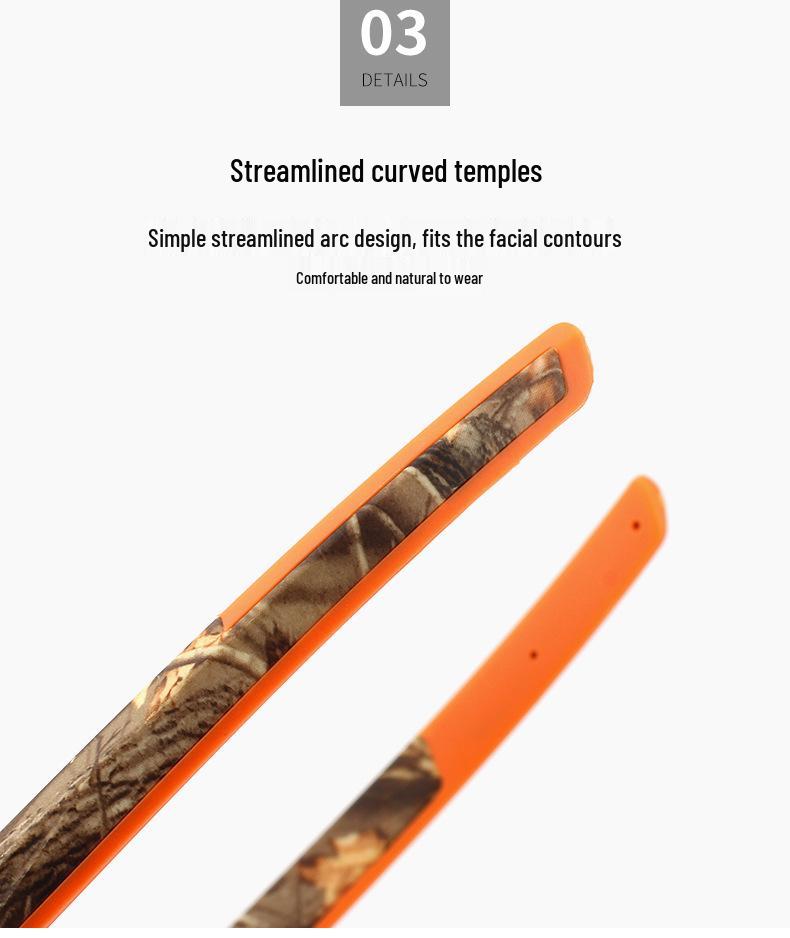 Men's Polarized Sports Sunglasses - Outdoor Driving Anti-UV, Square Camouflage Frame